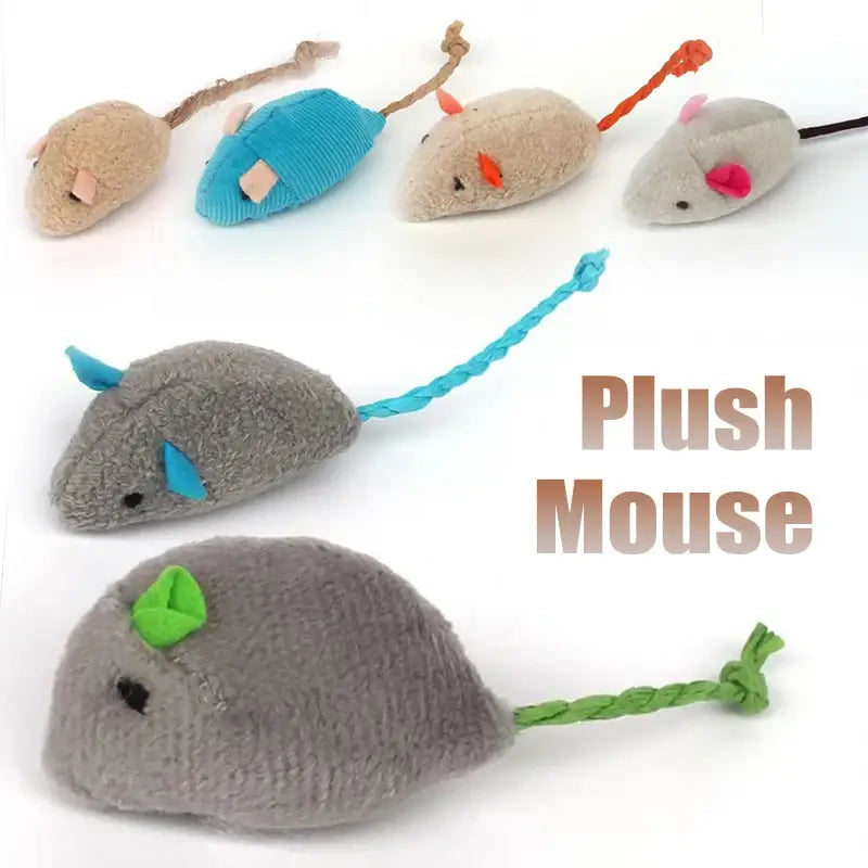 Pet Toy Catnip Mice Cats Toys Fun Plush Mouse Cat Toy For Kitten Colorful Cute Plush Interactive False Mouse Cat Pet Accessories
